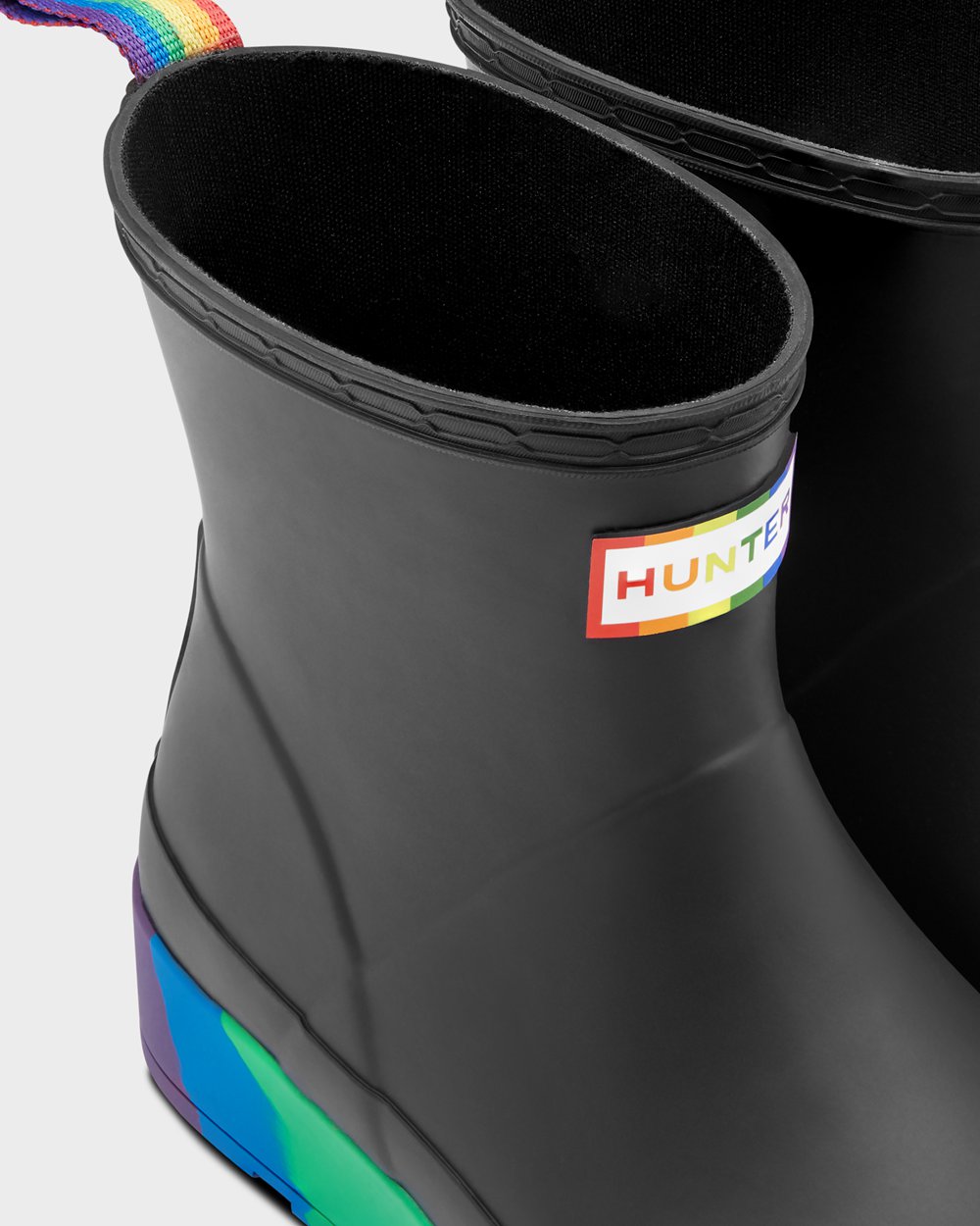 Play Boots Dames - Hunter Original Pride Flatform Rain - Zwart - 17ZWHKBJI